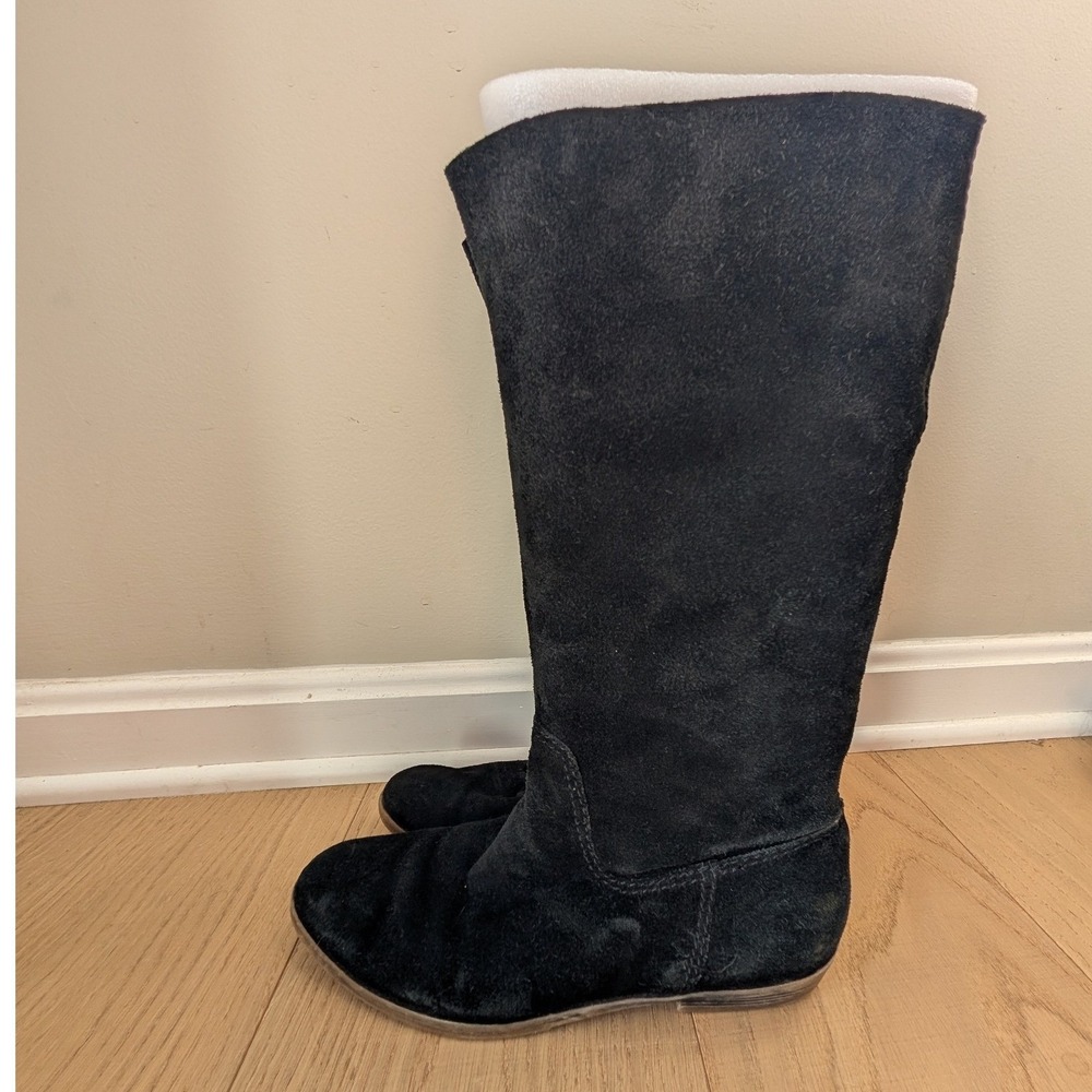 Nine West Black Suede Knee High Boots Women's Size 8M Vintage America Collection
